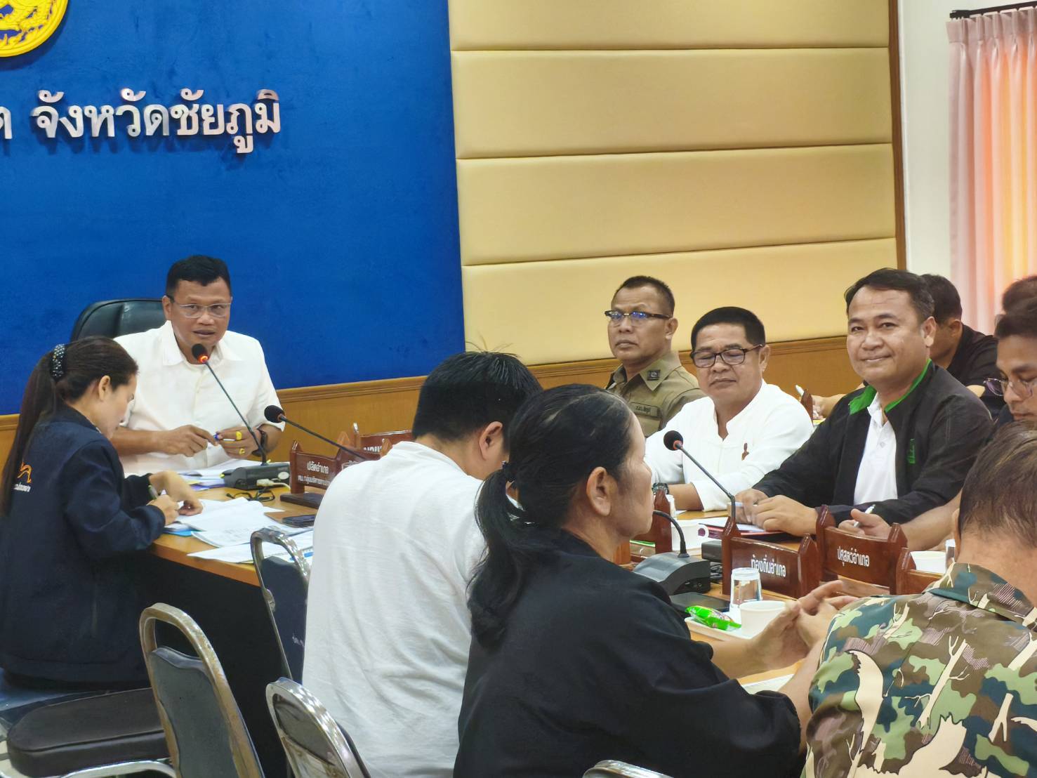 สพอ.เทพสถิต ร่วมประชุมหัวหน้าส่วนราชการอำเภอเทพสถิต และคณะกรรมการบริหารงานอำเภอแบบบูรณาการ (ก.บ.อ.)