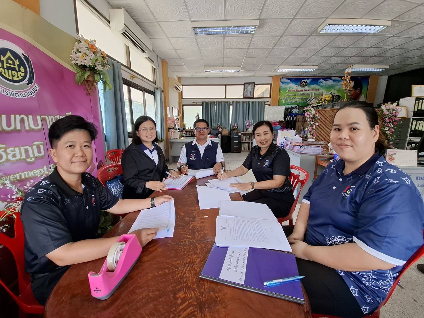 สพอ.เทพสถิต : รับการติดตามสนับสนุนการดำเนินงานกองทุนพัฒนาบทบาทสตรี 